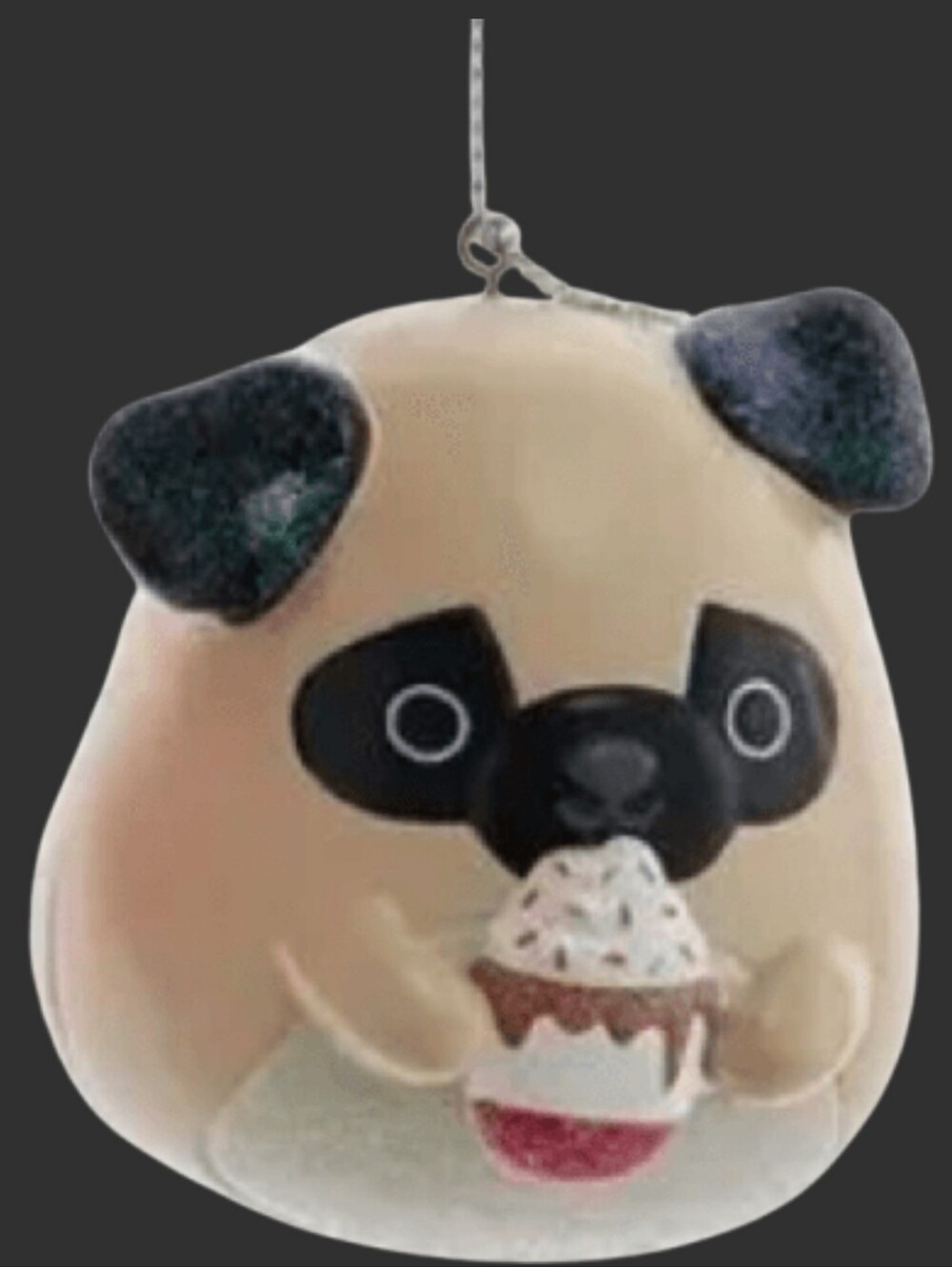 Kurt Adler SQUISHMALLOW HOLIDAY 🎄 🎁 ORNAMENT PRINCE THE PUG